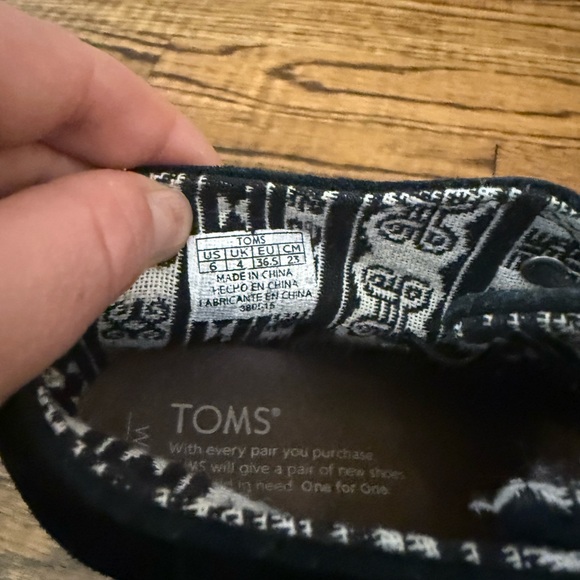 TOMS Black Suede Wedge Booties - Picture 3 of 5